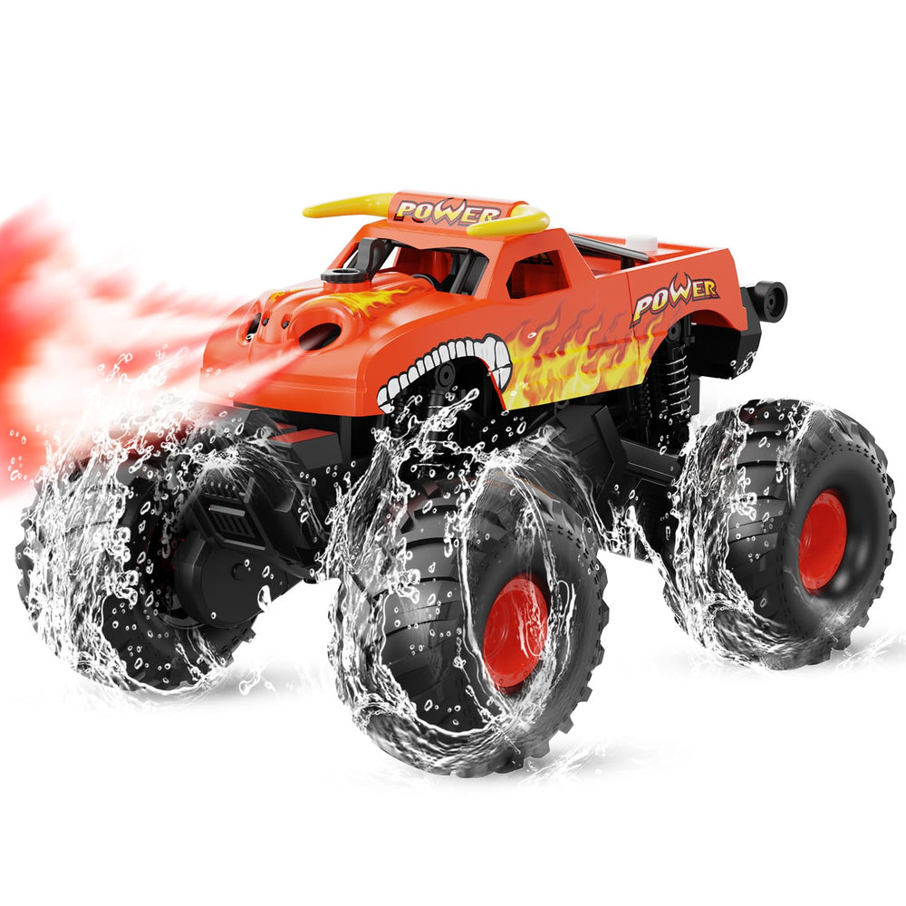 Alotwan Monster RC Truck front view shows rugged all‑terrain design for action.