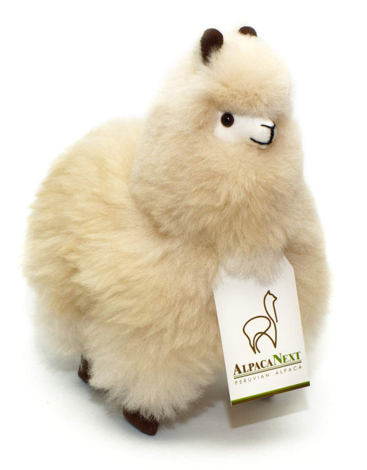 AlpacaNext alpaca stuffed animal beige plush, a soft, huggable 9-inch companion for cuddles.