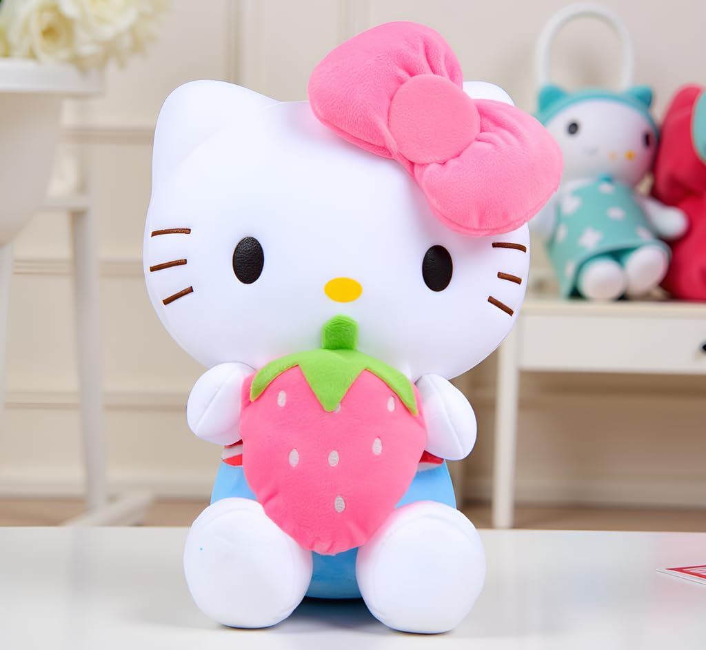 AlphaDesignLuxe pink kitty plush for cozy cuddles and playful decor.