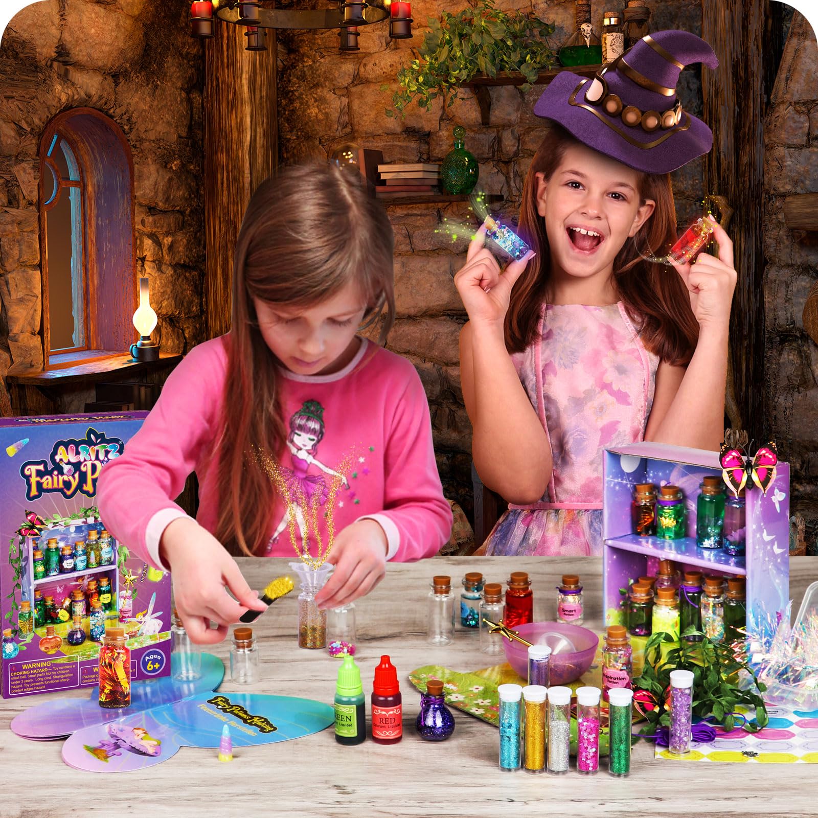 Alritz cauldron and spoons set for kid-friendly potion crafting
