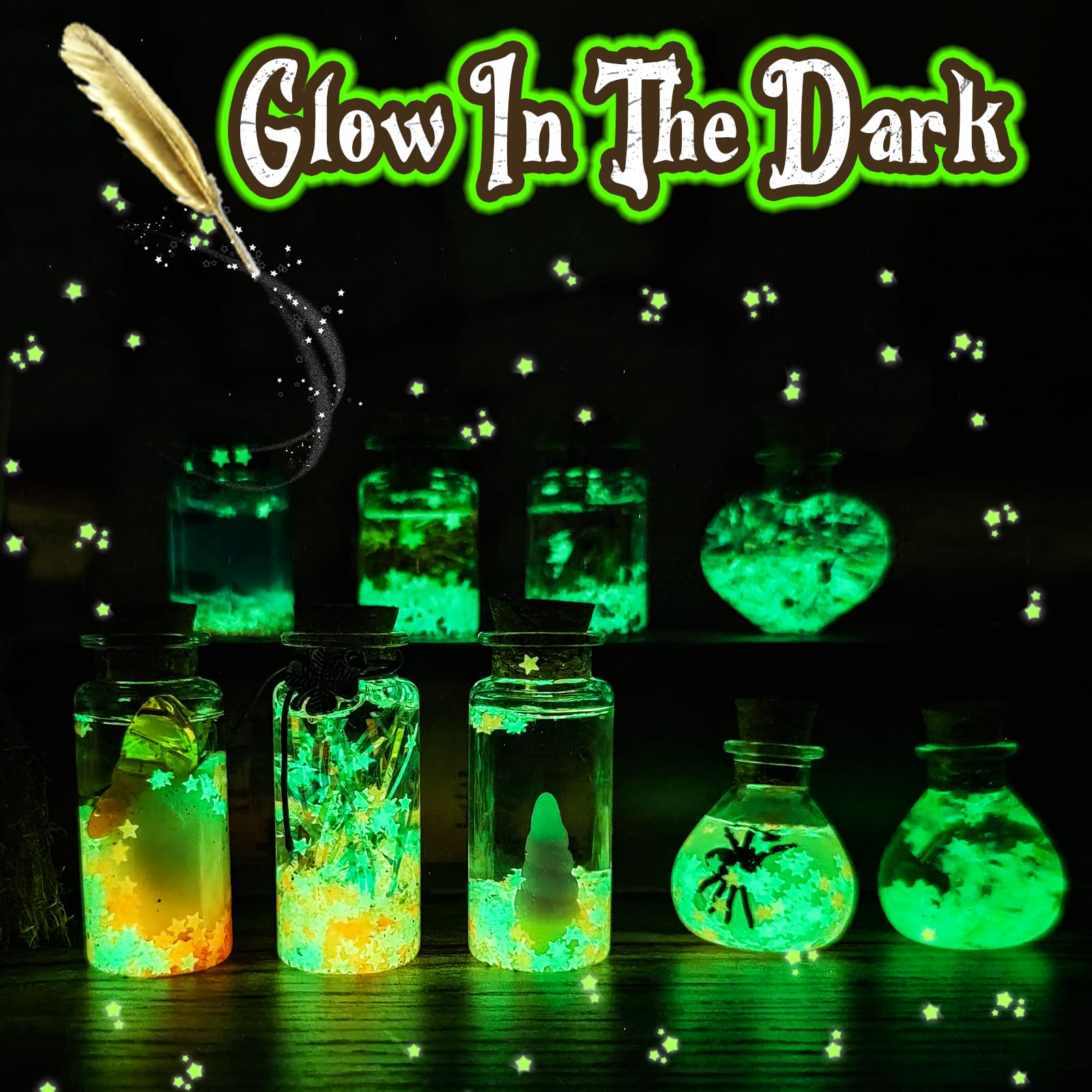Alritz Mystery Potion Kits crystal pieces add sensory sparkle during pretend potion making