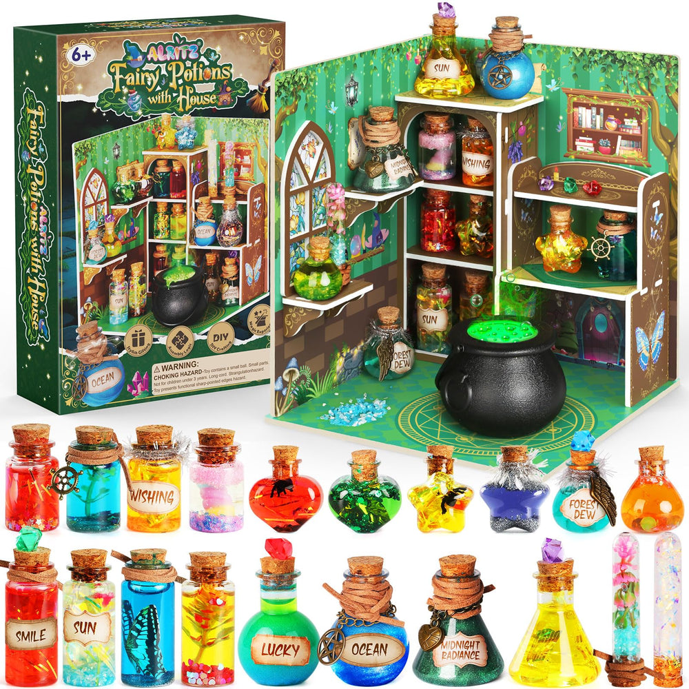 Alritz potion kit for kids with fairy house for imaginative play and display