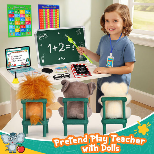 Alritz pretend play teacher set laptop - rewritable screen for hands-on lesson planning