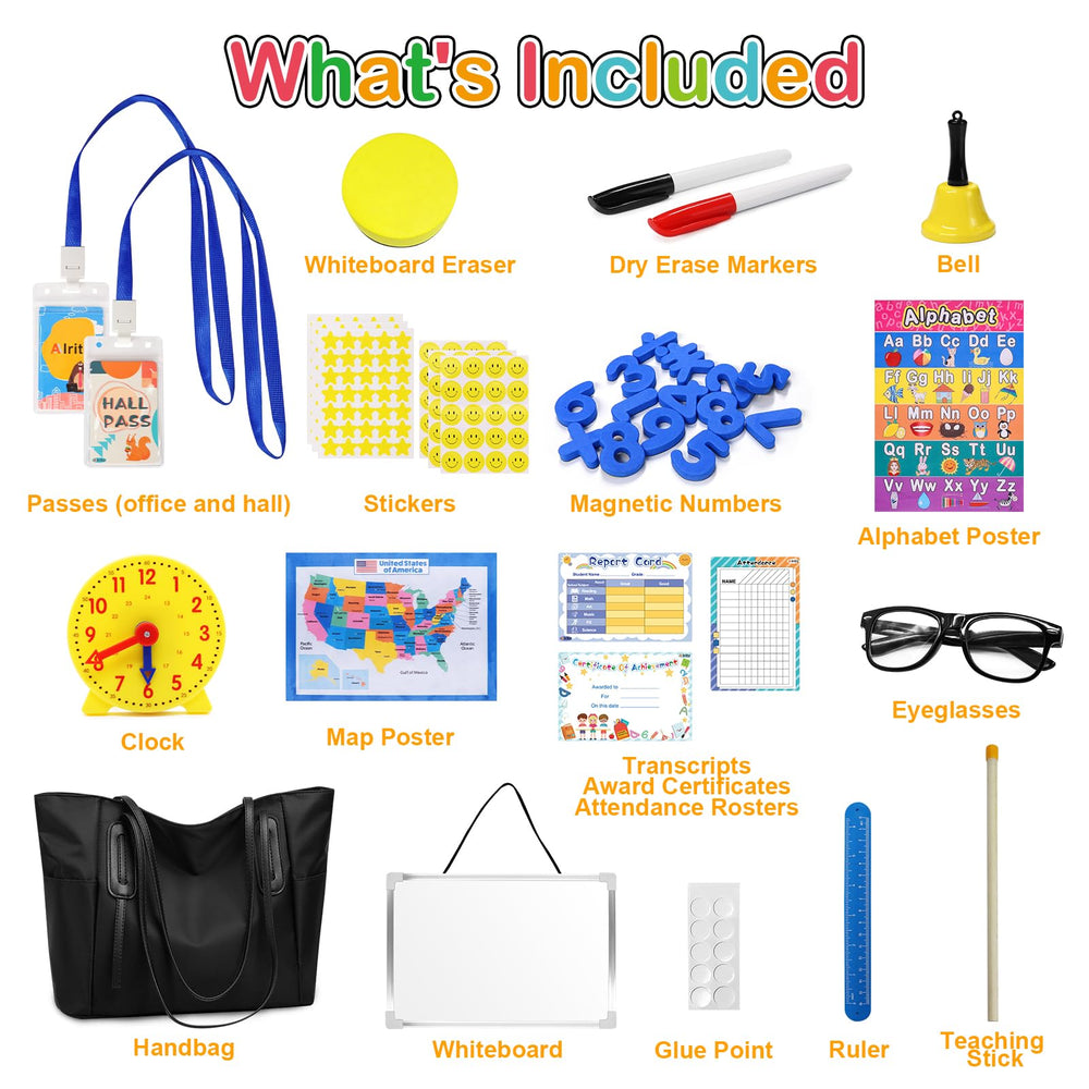 Alritz pretend play teacher set teaching sticks and rulers aid instructions