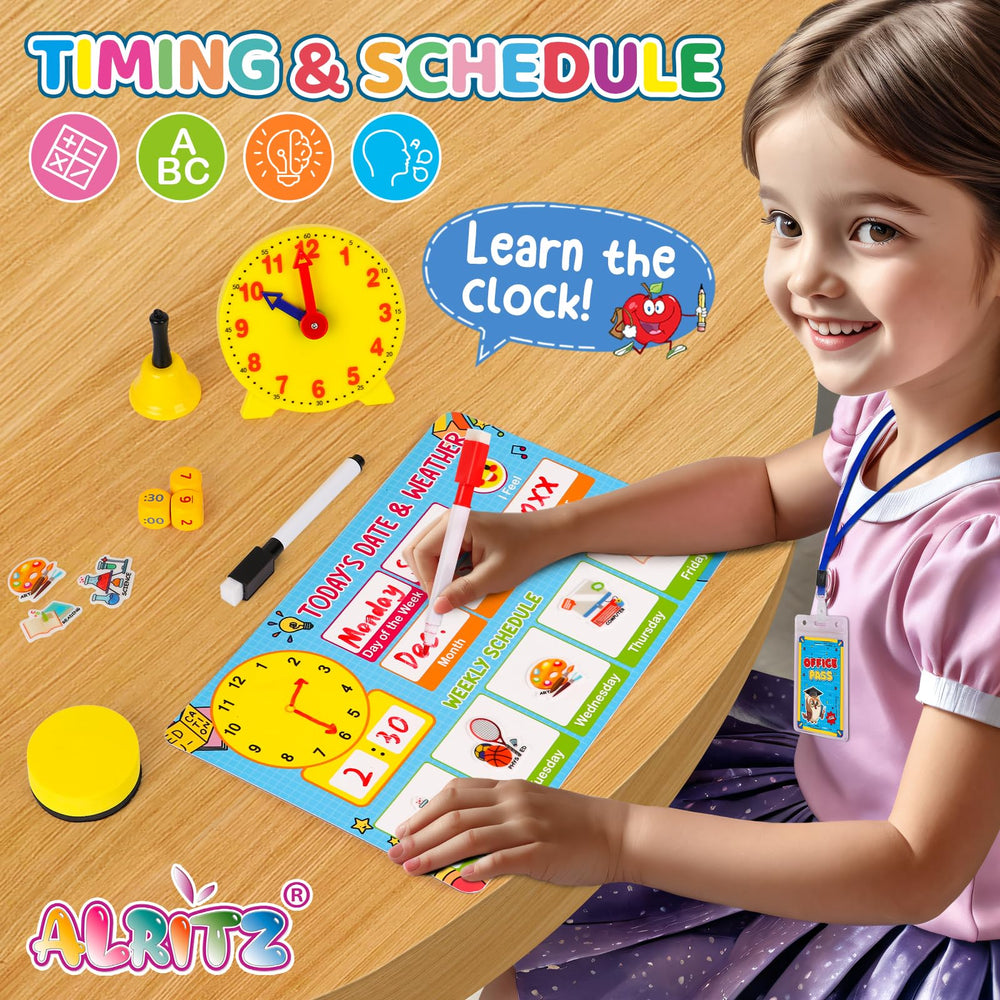 Alritz certificates and stickers celebrate participation in friendly educational play.