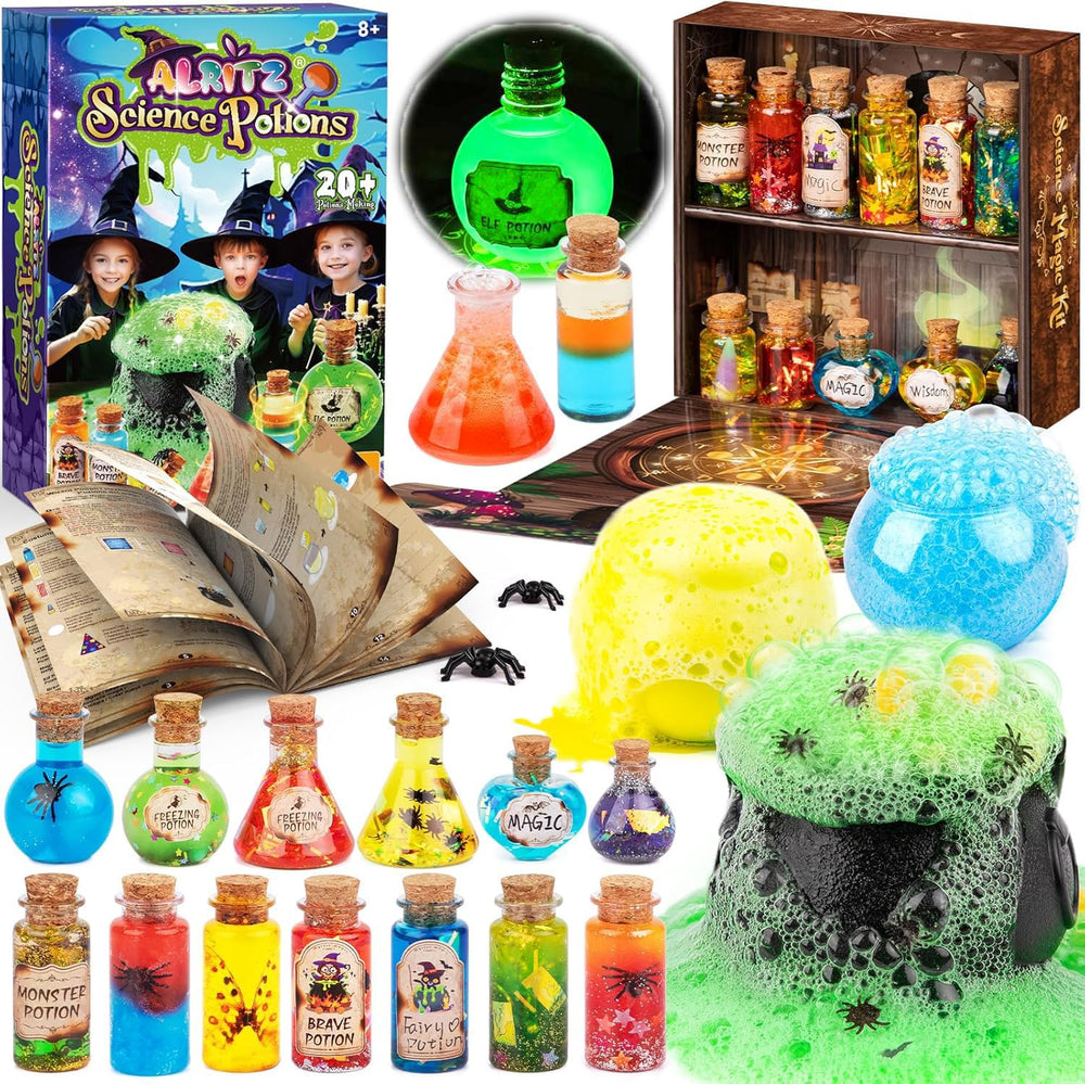 Alritz Science Potion Kits with 23 bottles inspire imaginative science play.