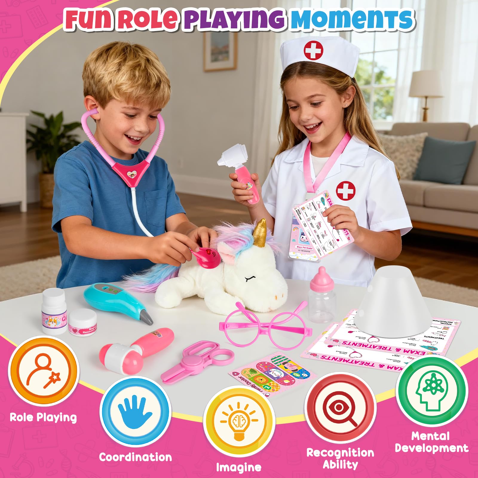 Alritz toy syringe and thermometer for interactive pretend treatments