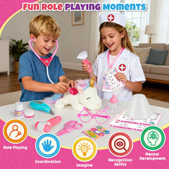 Alritz toy syringe and thermometer for interactive pretend treatments