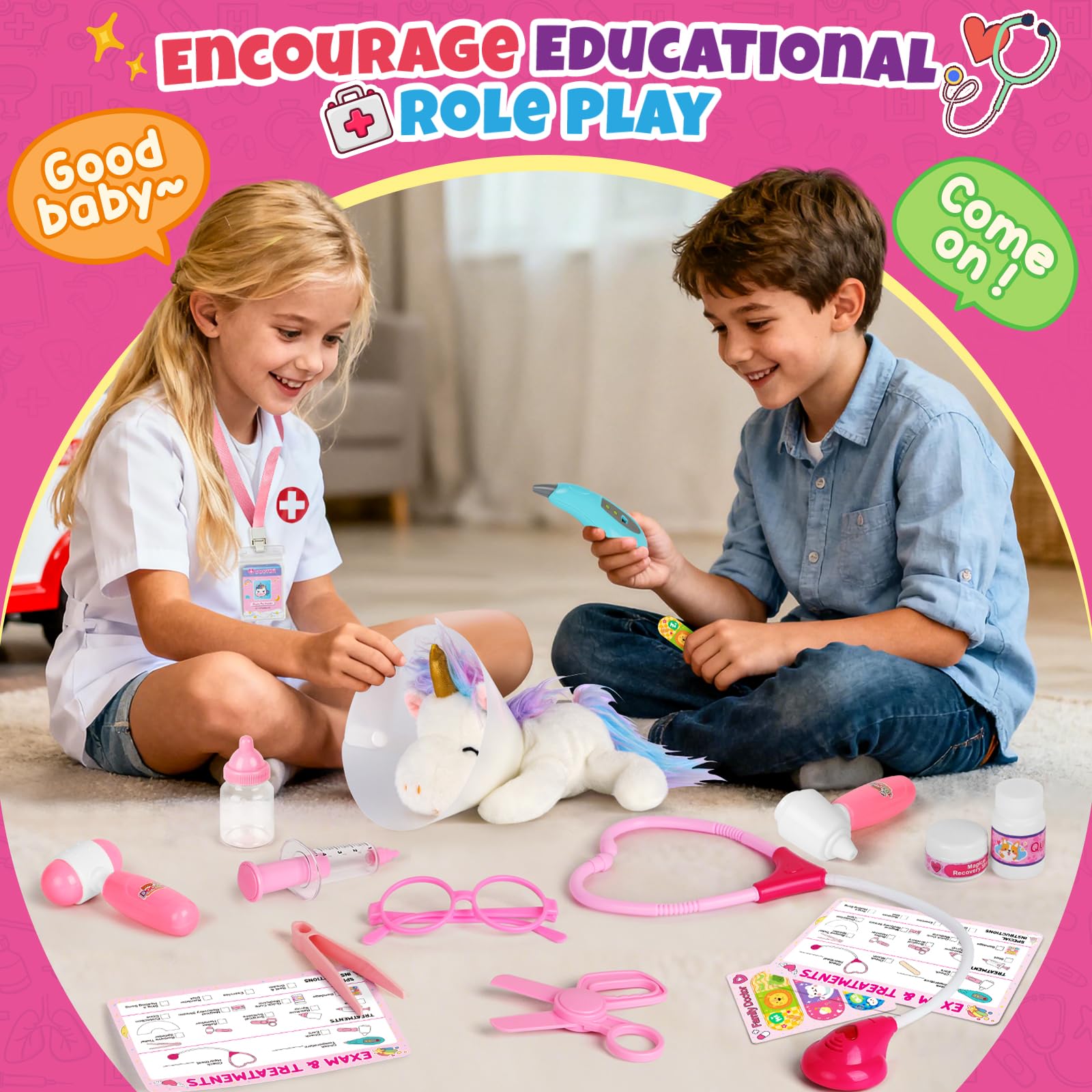 Alritz unicorn patient interaction highlights nurturing storytelling play