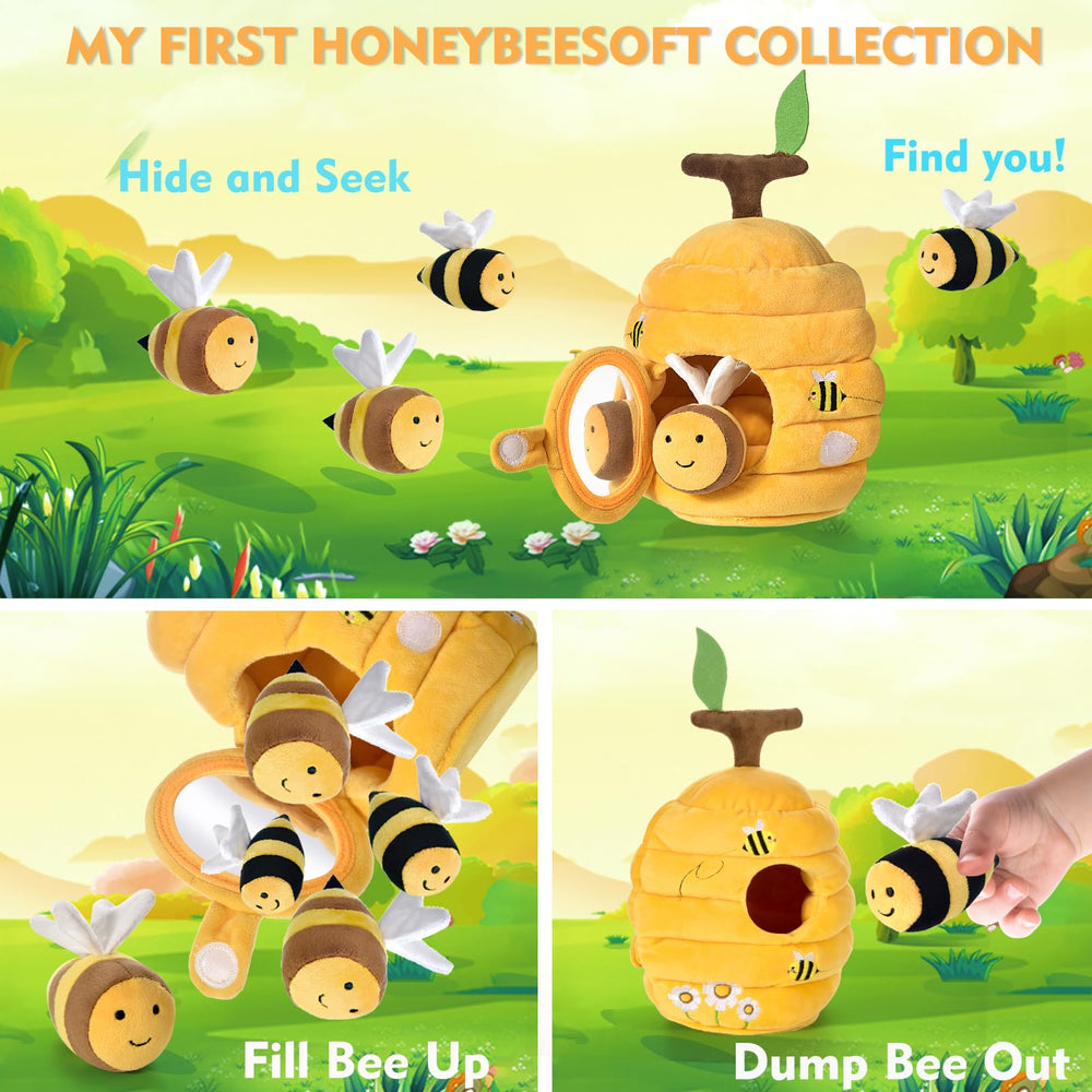 Alsatic five sensory bees stimulate sound, touch, and exploration.