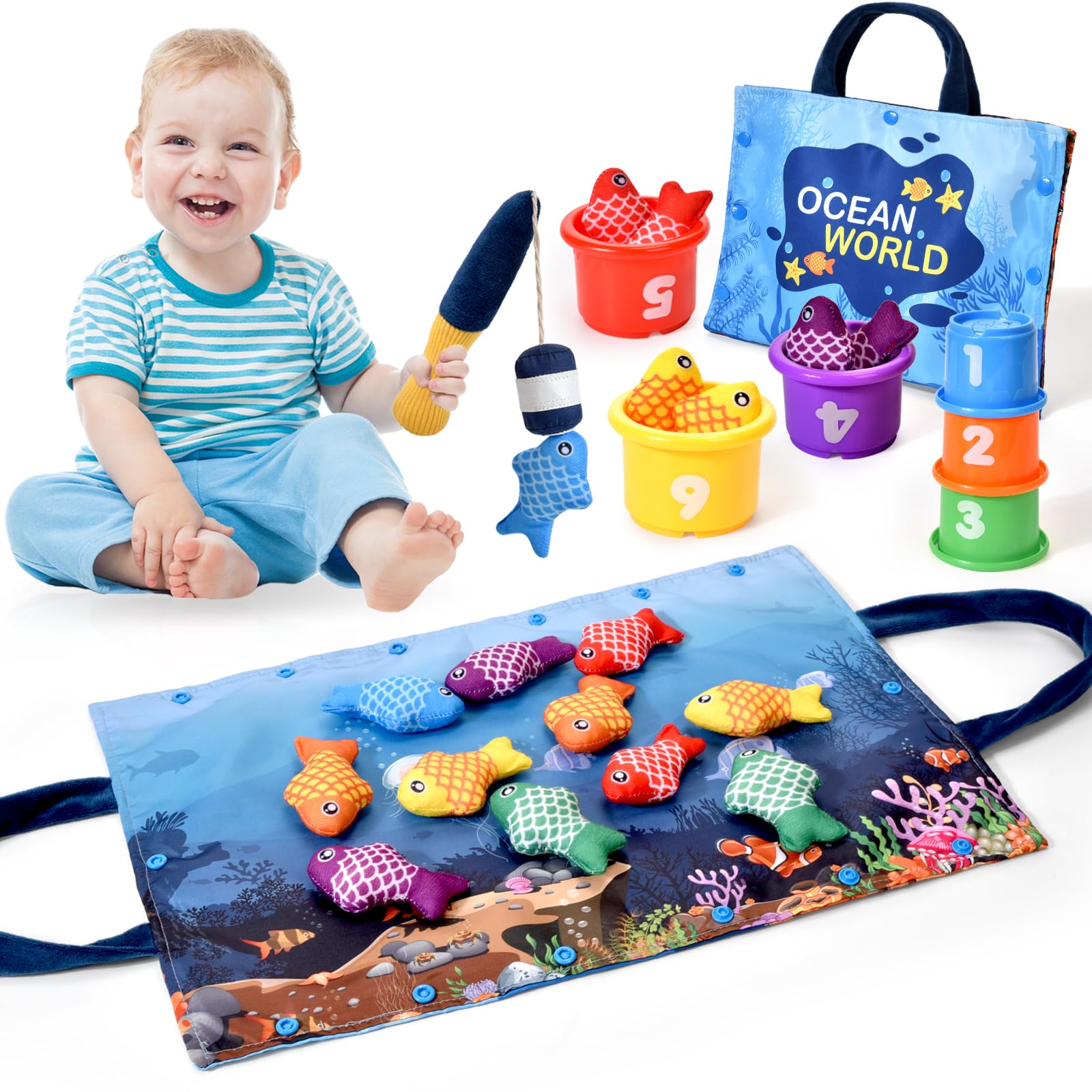 Alsatic Montessori fishing toy rod encouraging precise hand movements for toddlers