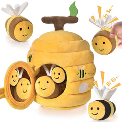 Alsatic soft beehive toy for safe, engaging baby play.