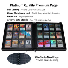 Alteagle leatherette padded cover protecting card sleeves during handling.