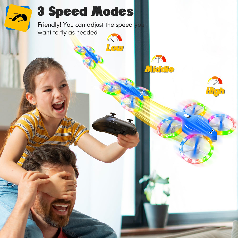 ALTITACO Kids Drone offers three speed modes for progressive control.