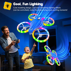 ALTITACO Kids Drone performs thrilling 3D flips for playful aerial stunts.