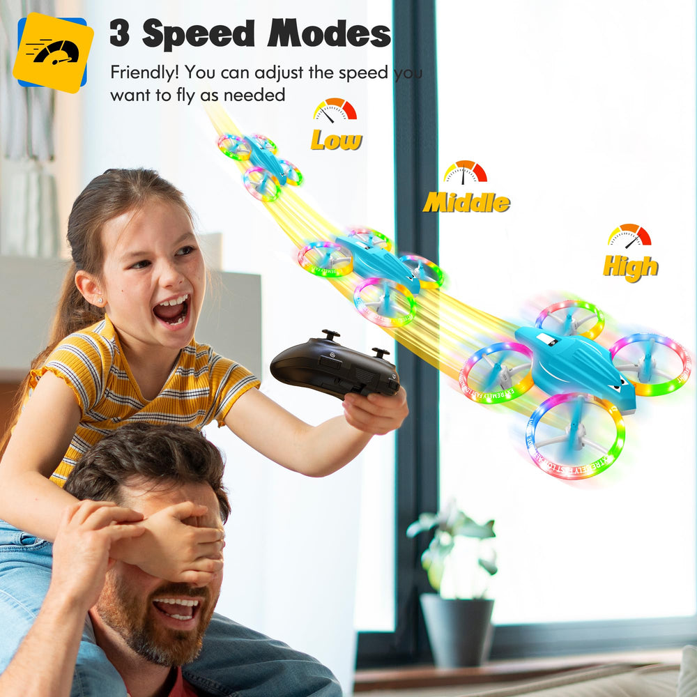 ALTITACO Kids Drone one-click take-off and landing feature.