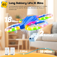 ALTITACO Kids Drone includes rechargeable batteries for longer play sessions.