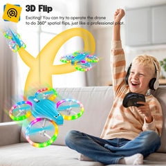 ALTITACO Kids Drone self-rotation for playful spins.