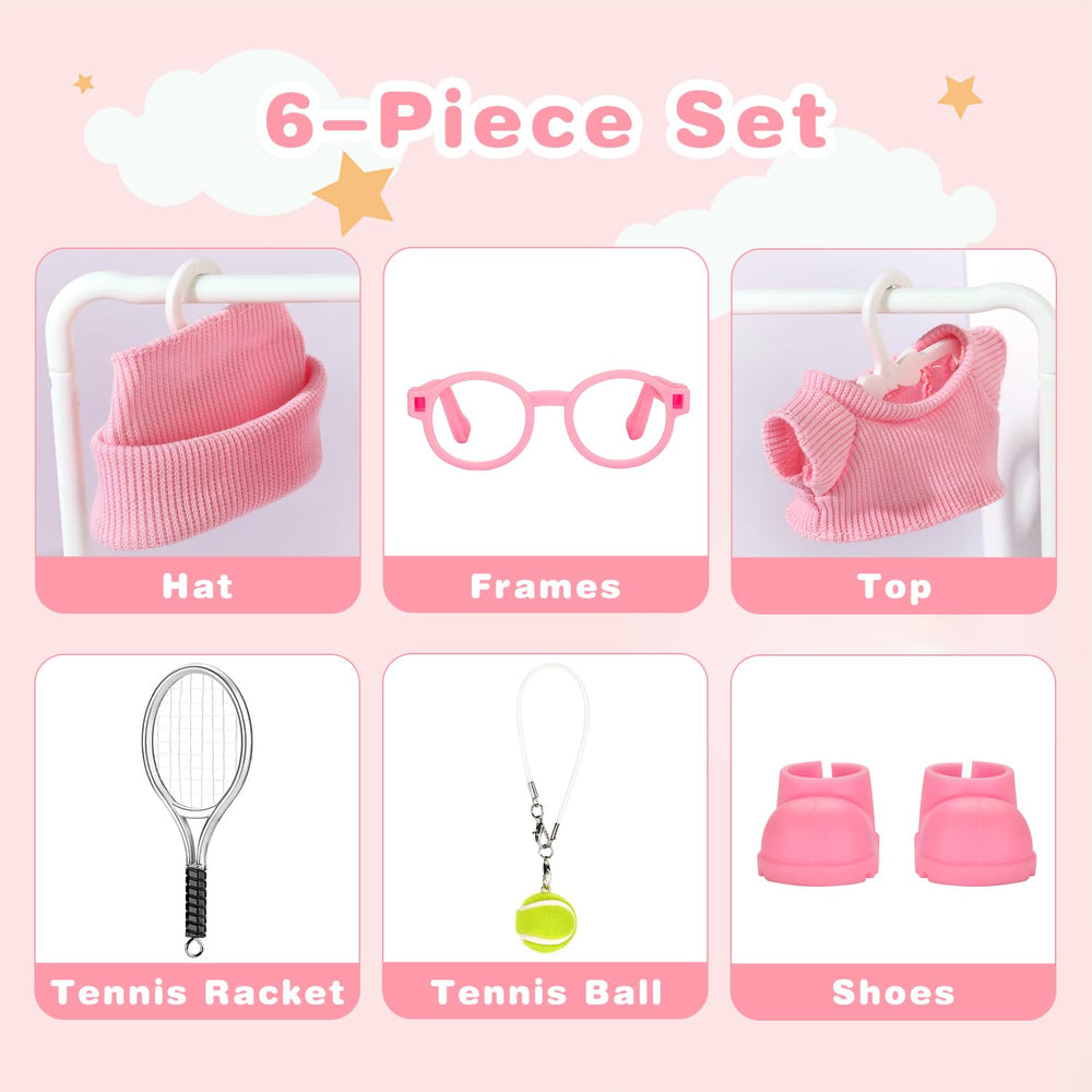 ALTRJO tennis top fits 17cm dolls for lively adventures