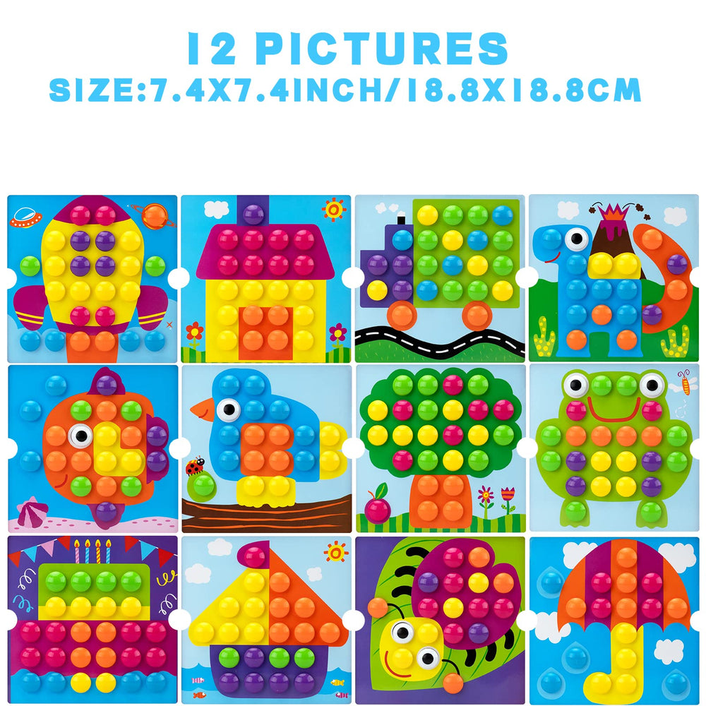 Color matching mosaic in a kid-friendly play area to encourage pattern recognition.