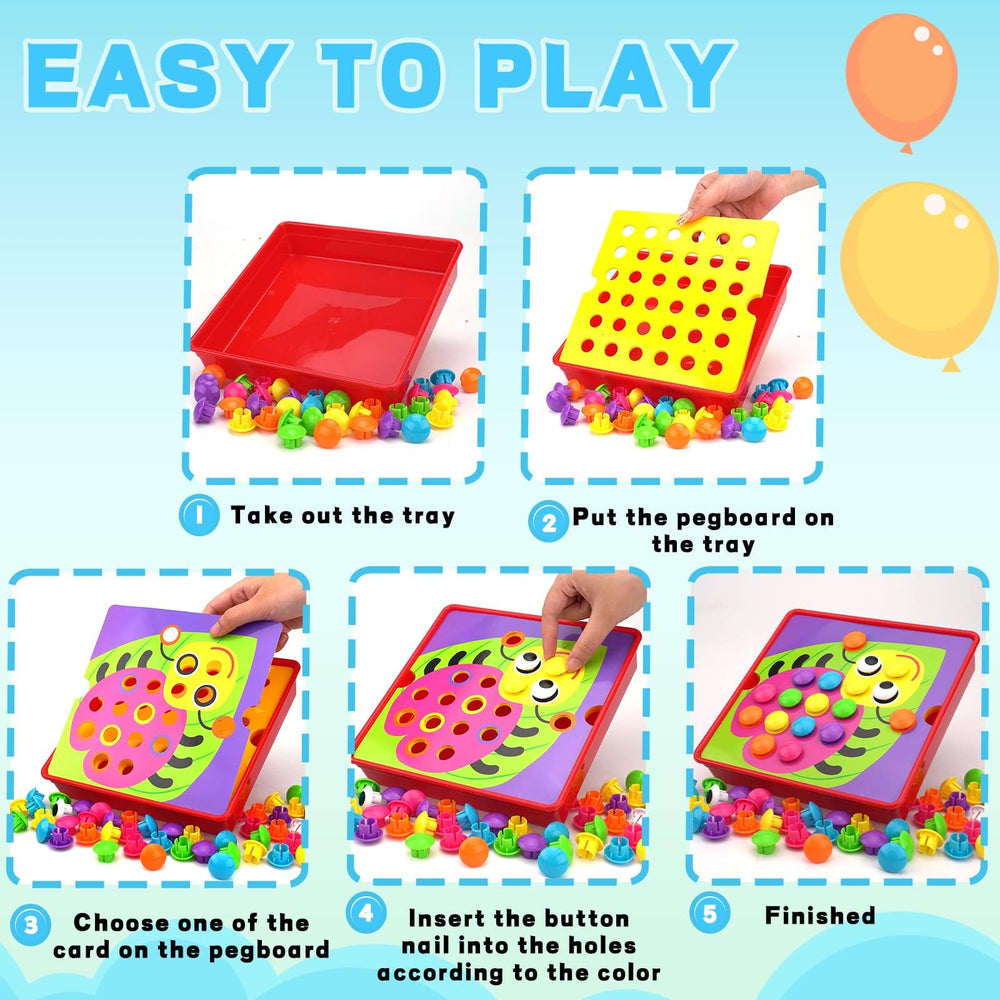 Compact storage box keeps all buttons and cards organized for travel and classroom use.