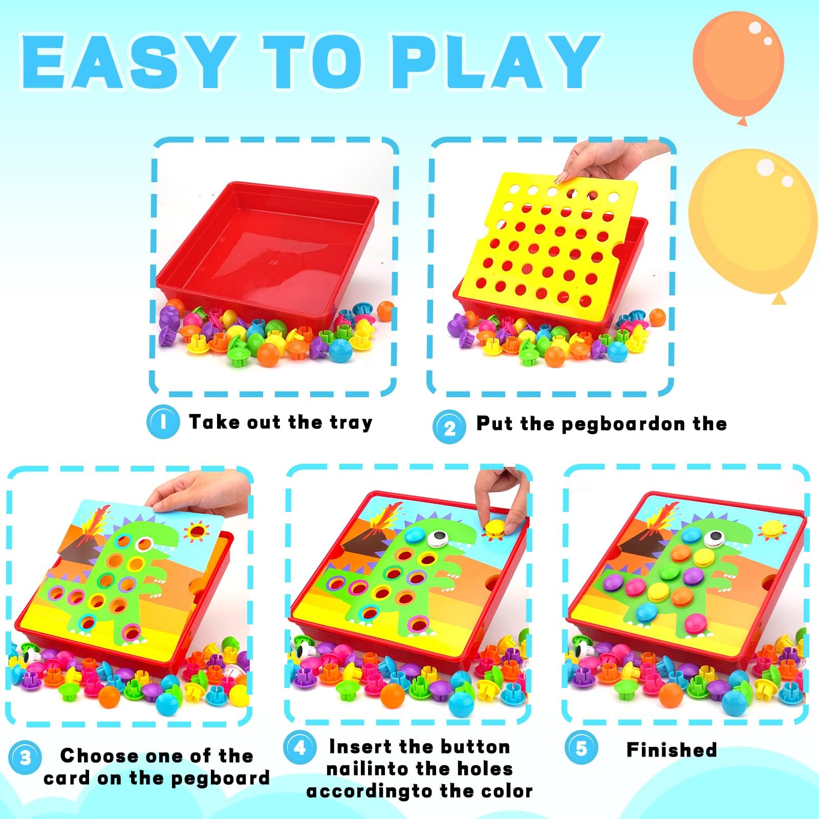 AluAbi pattern cards guiding color matching for imaginative play