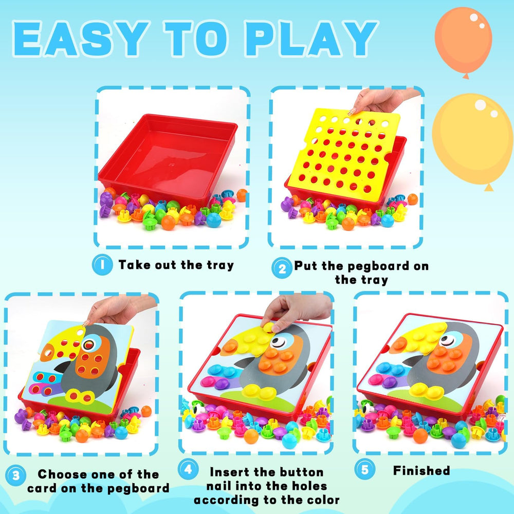 AluAbi Button Art Toys pattern cards boost creative design and early STEM thinking.