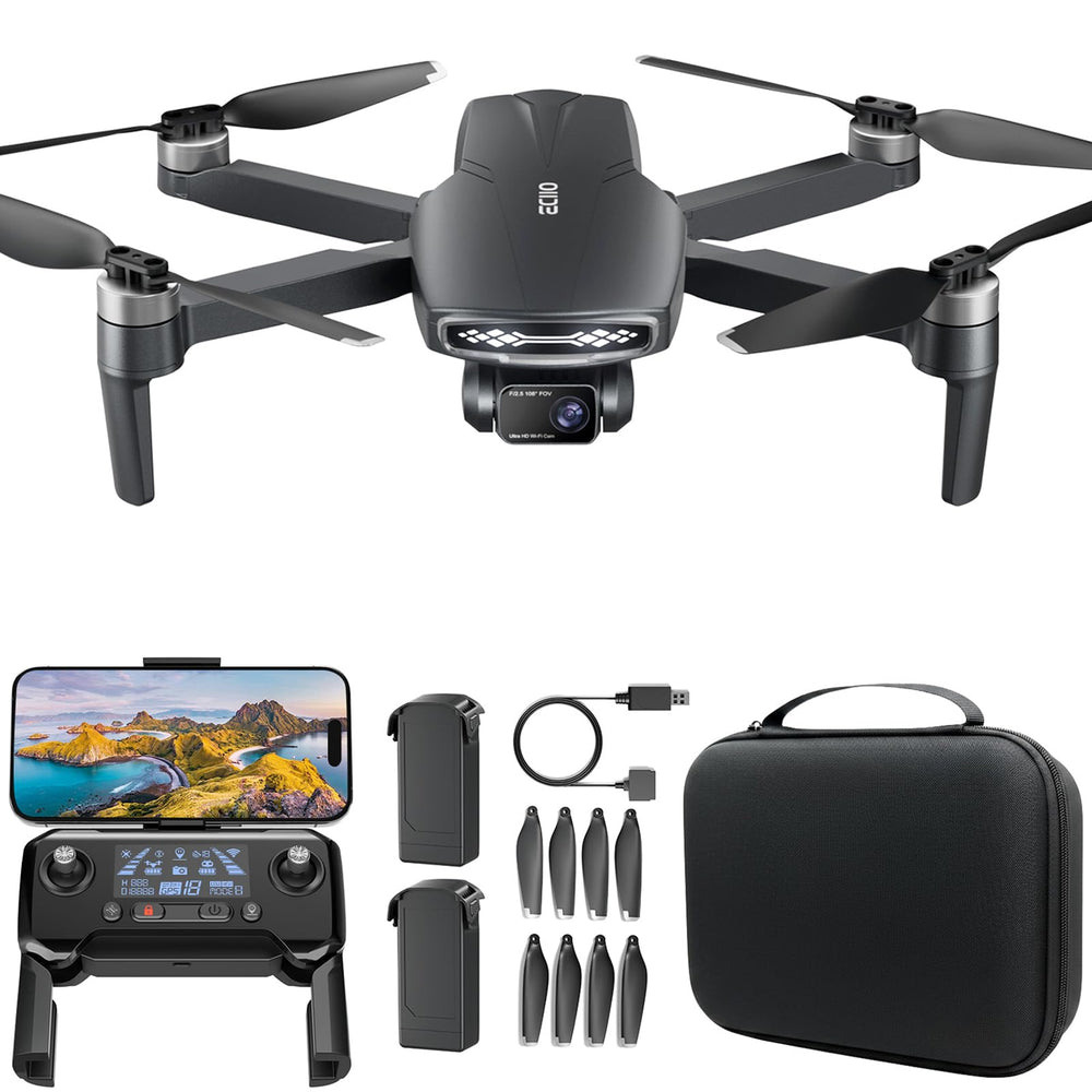 ALWSCOME GPS drone with 4K camera captures sharp landscape footage.