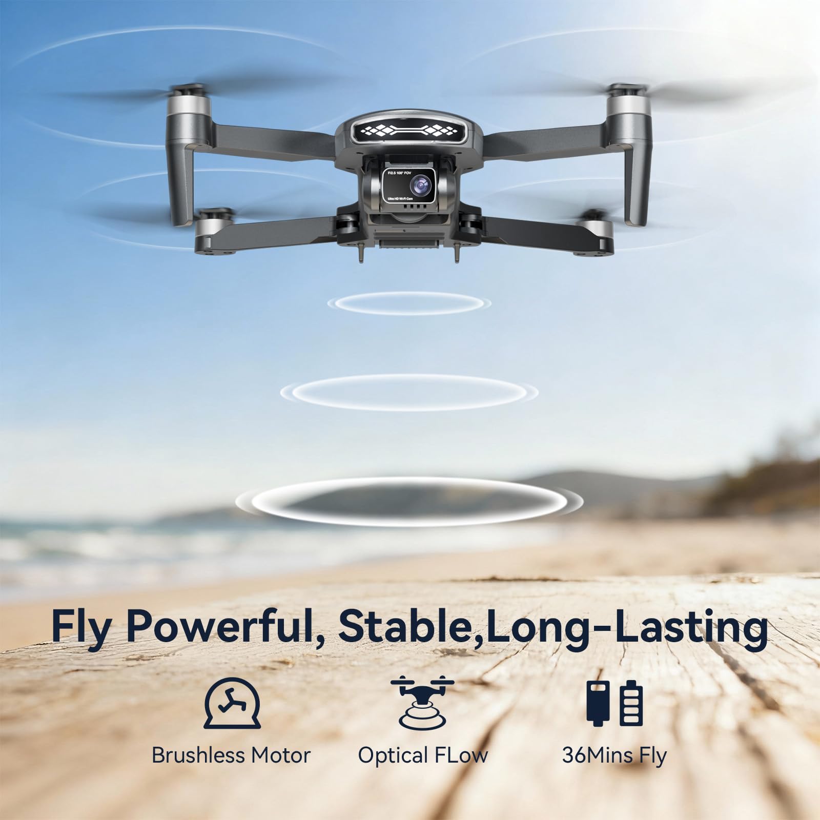 ALWSCOME two batteries plus carrying case extend flight time and portability.