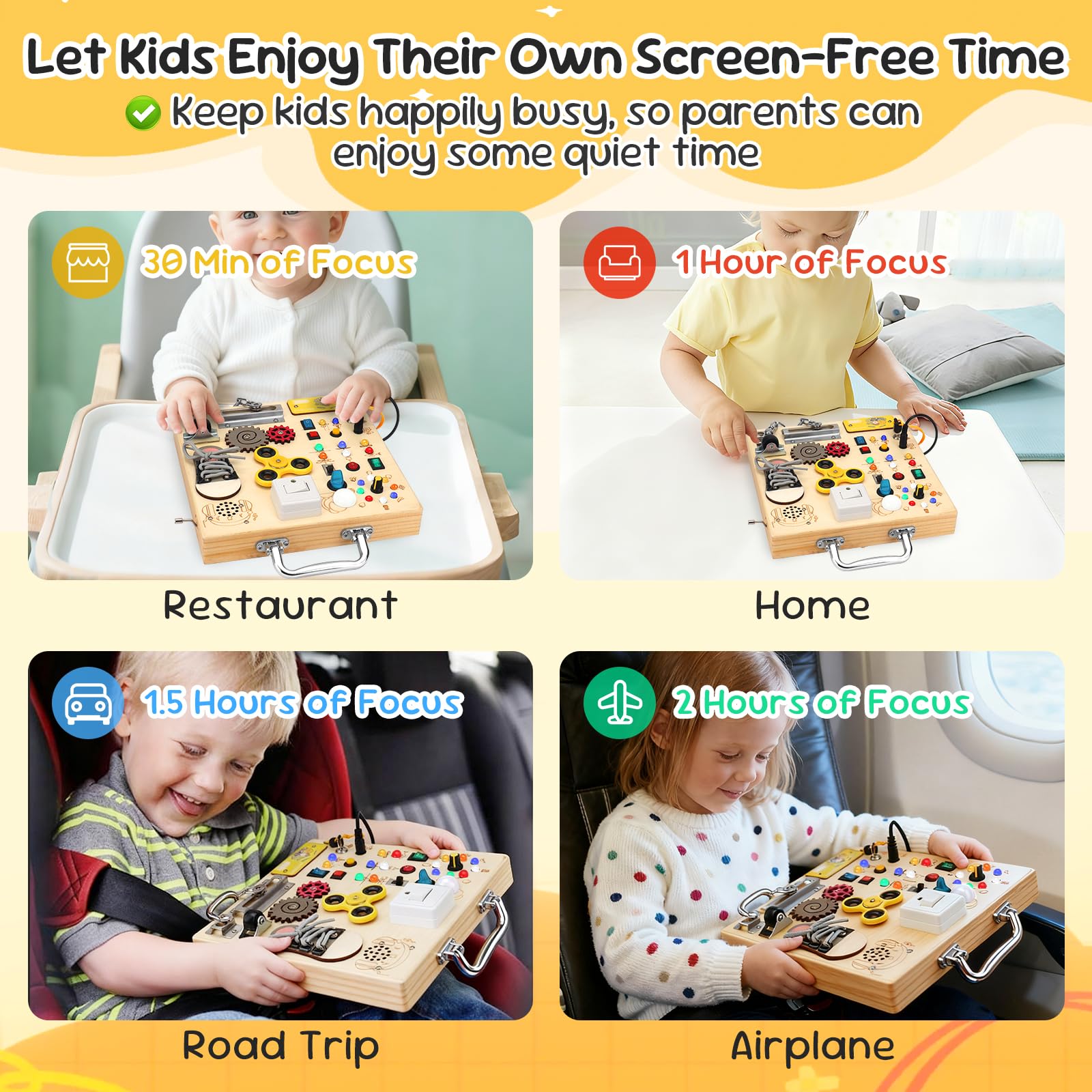 AMGAMGTS 25-in-1 activities including music box and fidget spinner.