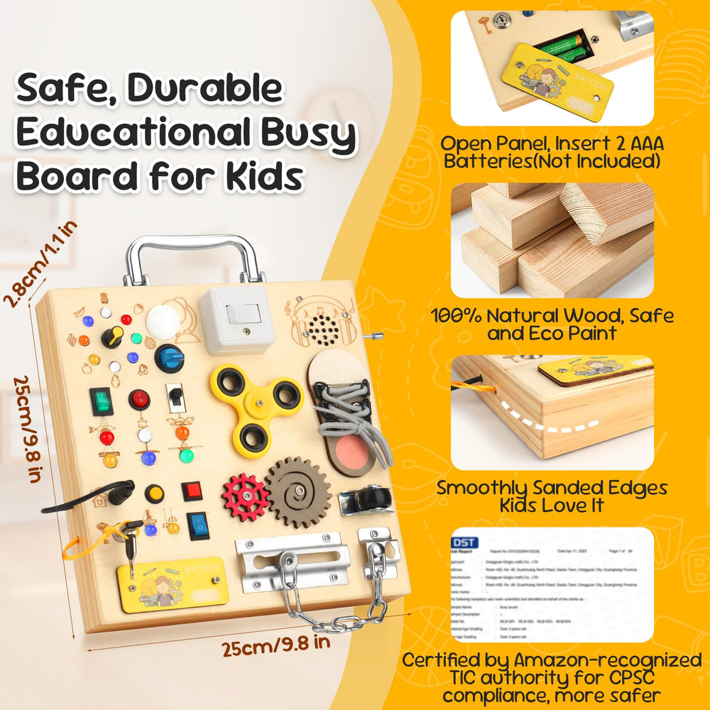 AMGAMGTS Montessori educational toy activity board encourages early exploration and skill-building.