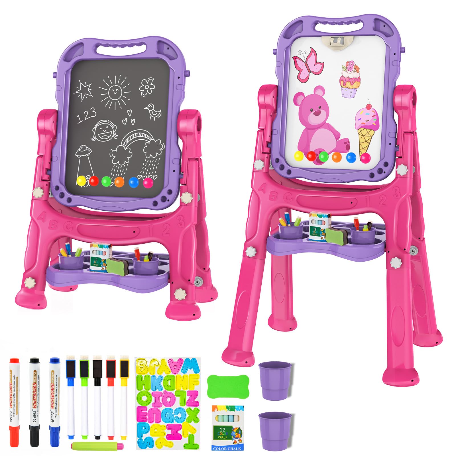 Amagoing Easel with adjustable height for comfortable, growing kids