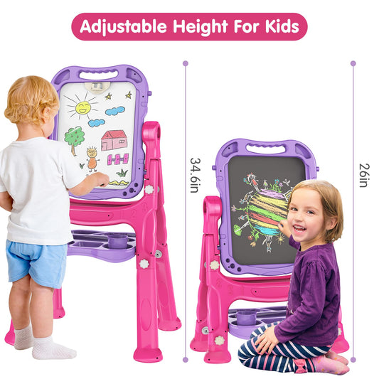 Amagoing Easel double sided magnetic board expands creative options