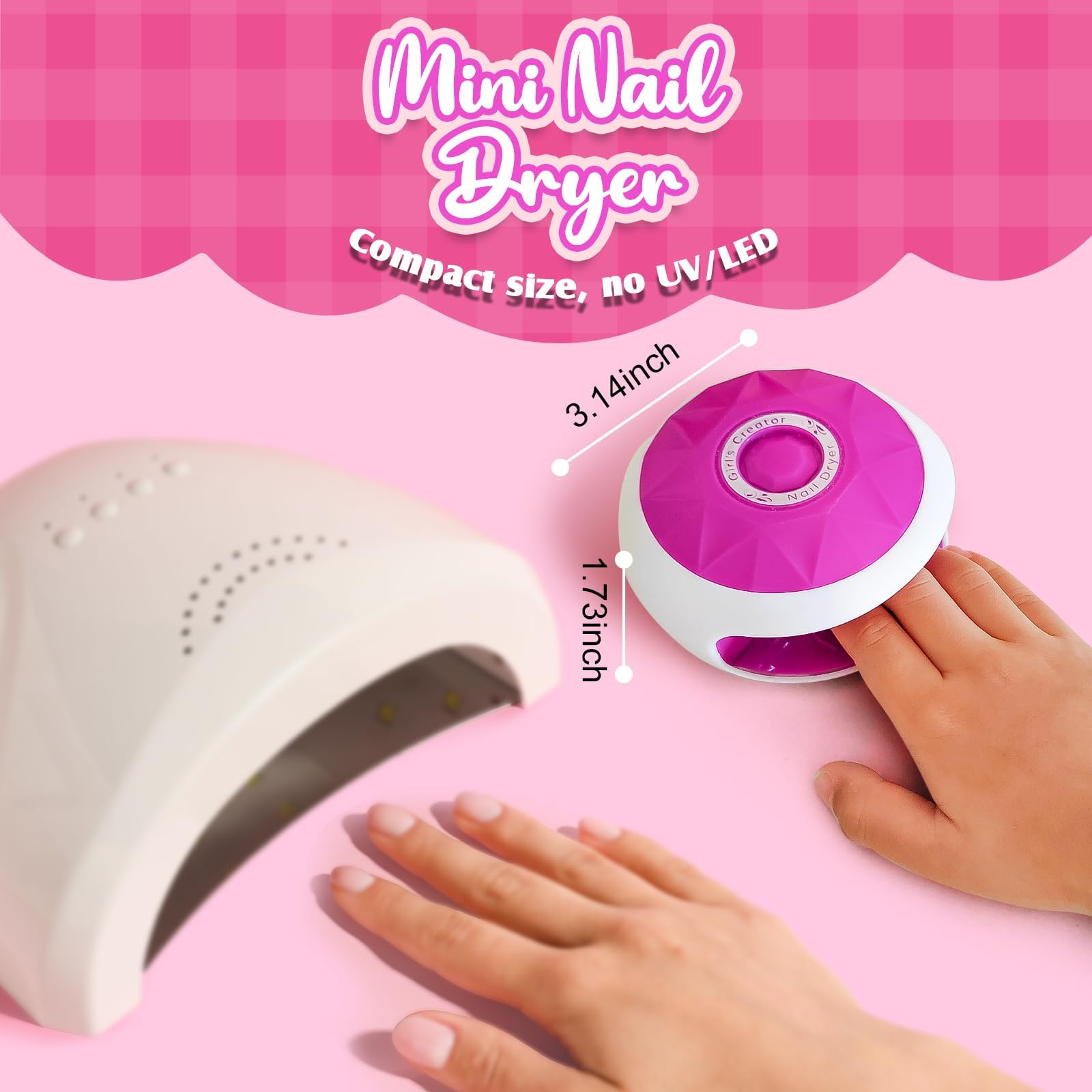 Amagoing mini nail dryer safe quick-drying for kids’ manicures