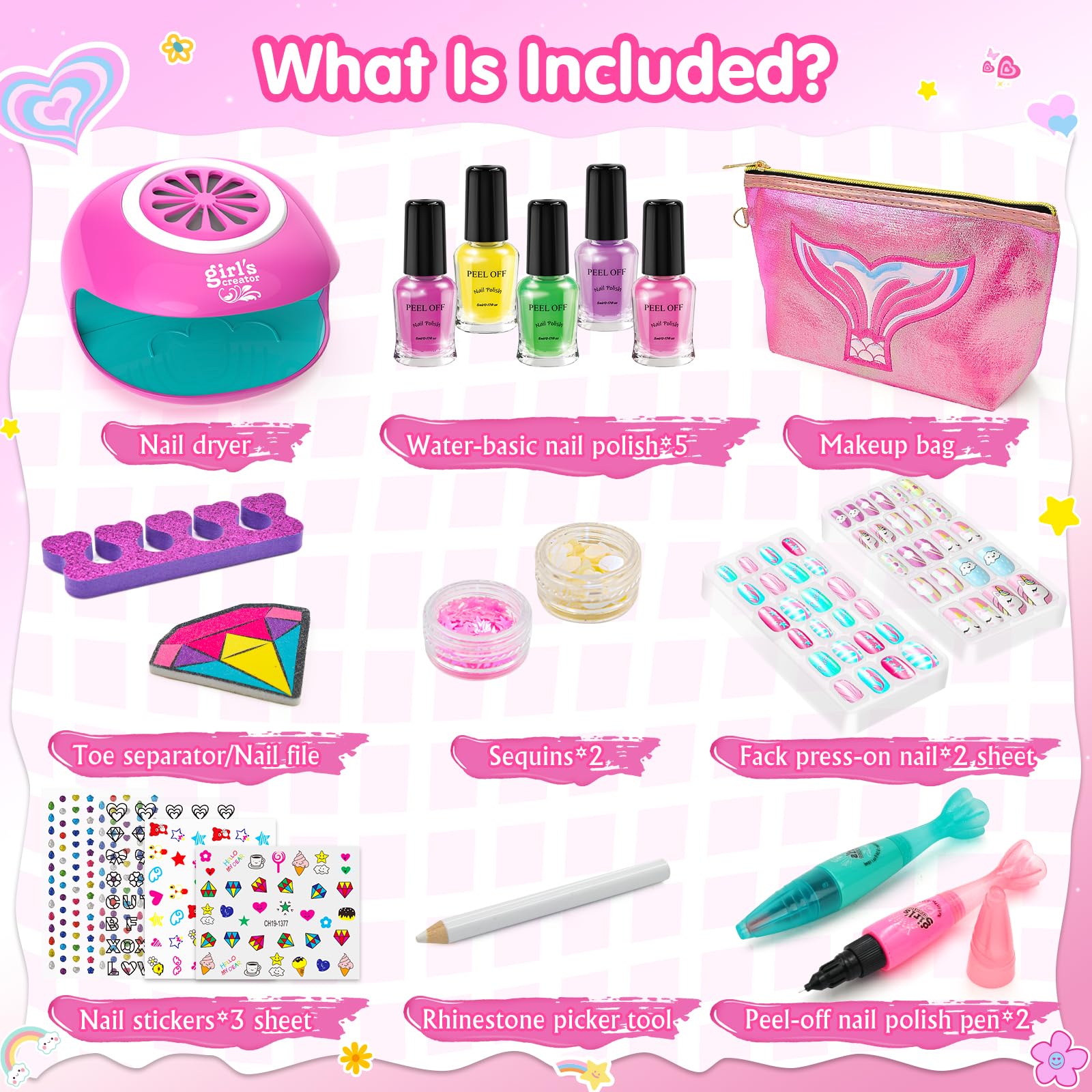 Amagoing Nail Art Pens: versatile brush and dotting tools for designs.