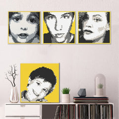Amalia mosaic portrait bricks white for crisp detailing