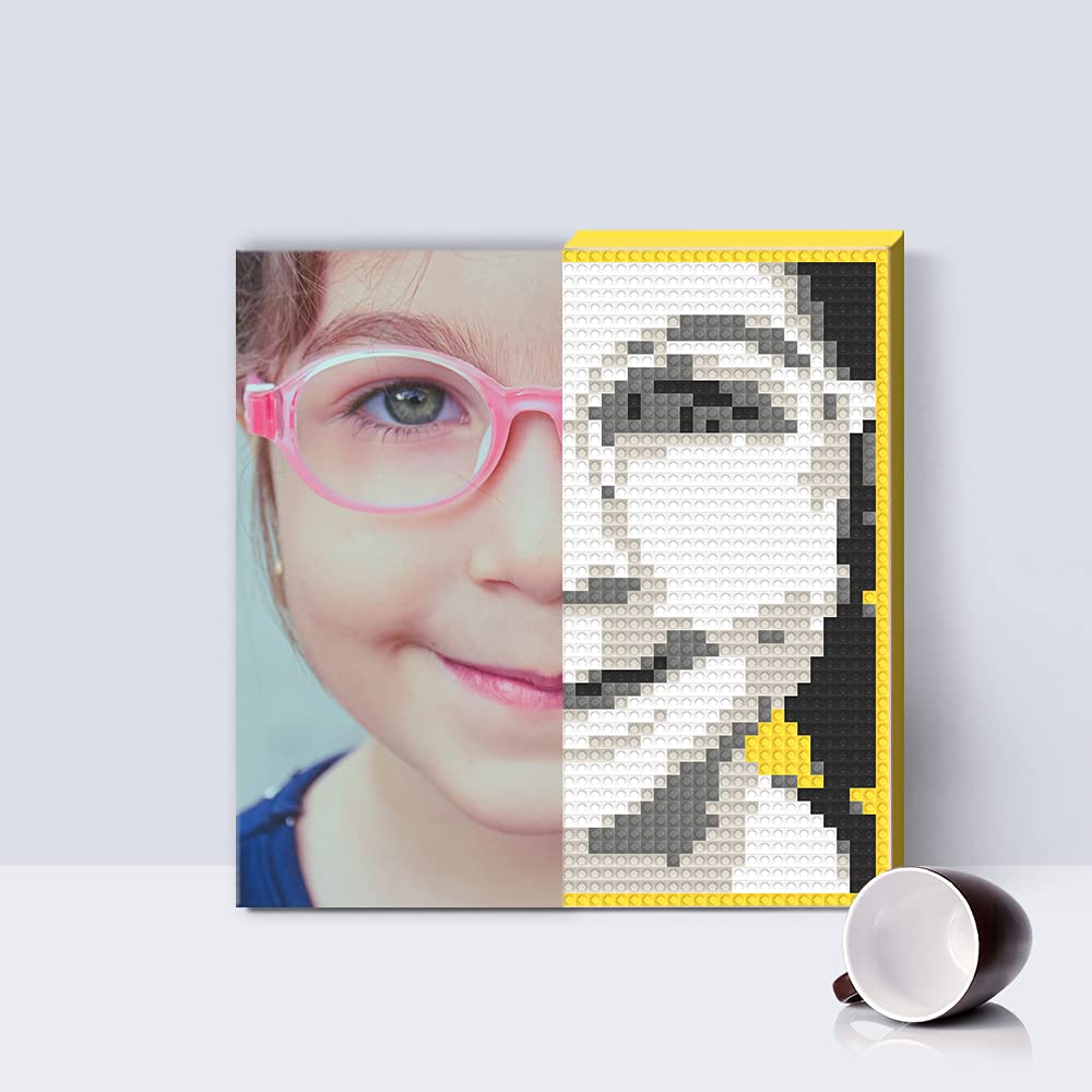 Amalia mosaic portrait package includes tools and guide for easy assembly