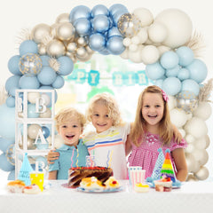 Amandir baby boxes set displayed near letters to complete the theme and storytelling.