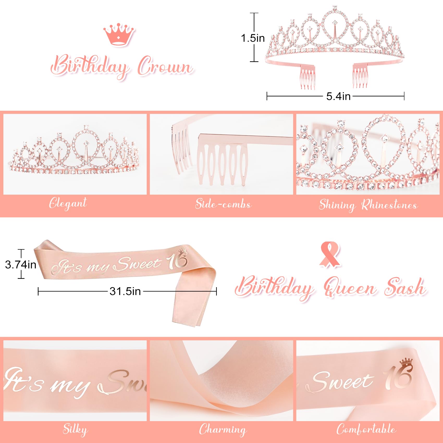 Amandir rose gold foil fringe curtains add shimmer to the party backdrop