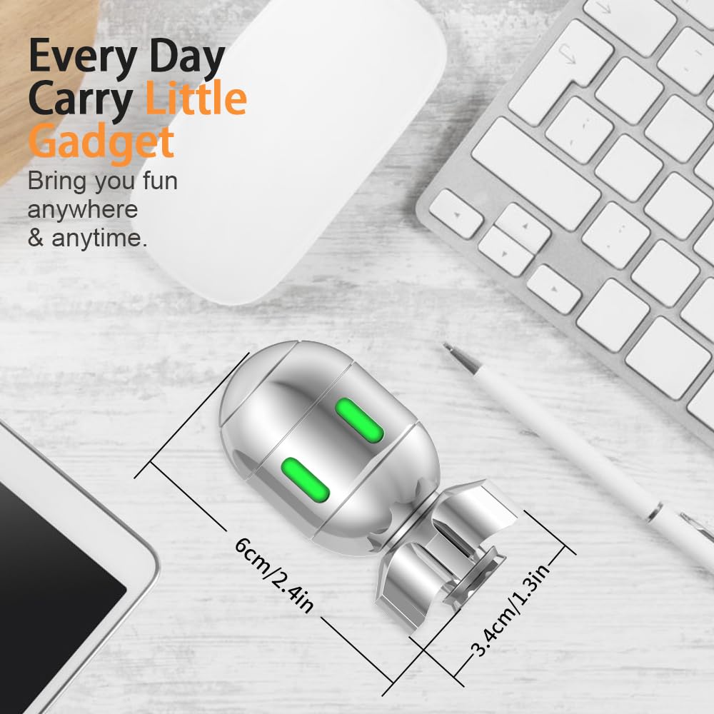 Brushed titanium finish enhances desk decor and style.