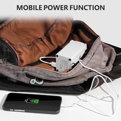 AMAZEAR mobile power USB output lets you charge a phone while charging batteries.