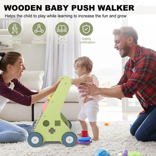 AmazingJoy 11-in-1 walker activity panel with colorful toys to boost fine motor skills