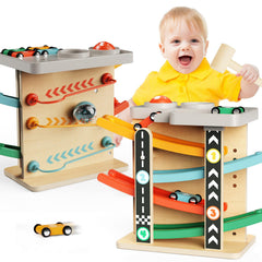 AmazingJoy 2-in-1-pound-ball-toy promotes cause-and-effect learning for toddlers.
