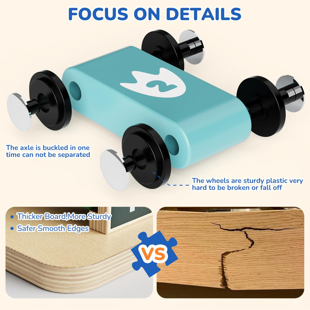 AmazingJoy reinforced wooden base withstands energetic racing sessions.