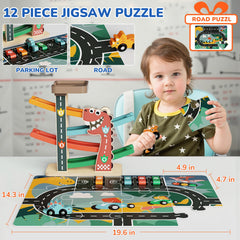 AmazingJoy rooftop parking garage for organized after-play storage.