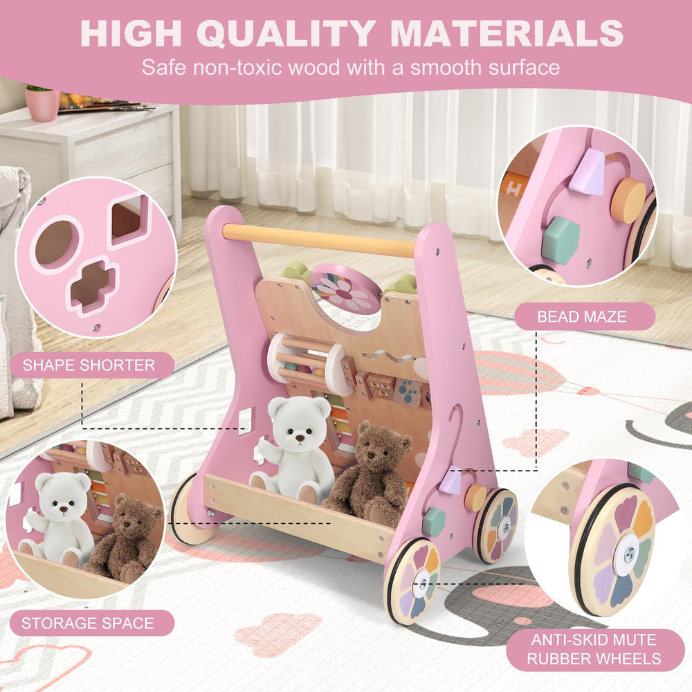 AmazingJoy walker wheels adjustable tension demonstrates customizable pace for caregiver control.