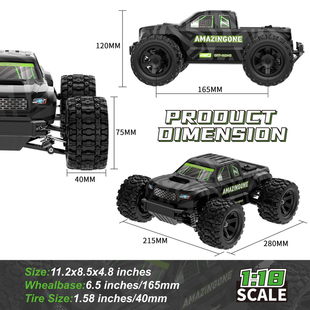 AMAZINGONE JT18W rear view emphasizes stability on uneven ground.