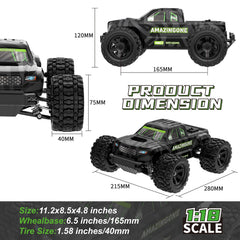 AMAZINGONE JT18W rear view emphasizes stability on uneven ground.
