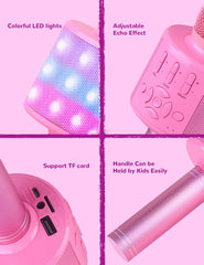 Amazmic microphone with four voice modes for playful singing.