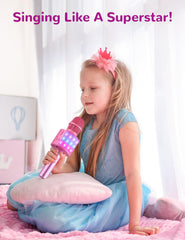 Amazmic karaoke mic lasts 4–6 hours per charge.